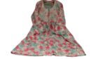 Women’s Lucknowi Chikankari Mulmul Cotton Long Kurti | Hand Embroidered Printed Fit & Flare Kurta for Women | Pink - Image 2