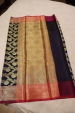 Banarasi Cotton Silk Saree Jaal work Saree for Women with Blouse Piece | Handcrafted Embroidered Saree - Image 5