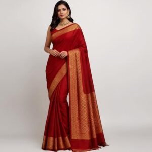 Banarasi Cotton Saree with Zari Work | Elegant Cotton Saree with Rich Border and Comfortable Fabric