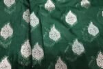 Banarasi Khaddi Georgette Saree with Rich Zari Weaving | Lightweight Traditional Saree for Women | Perfect for Wedding, Party & Festive Occasions Green Magenta - Image 4