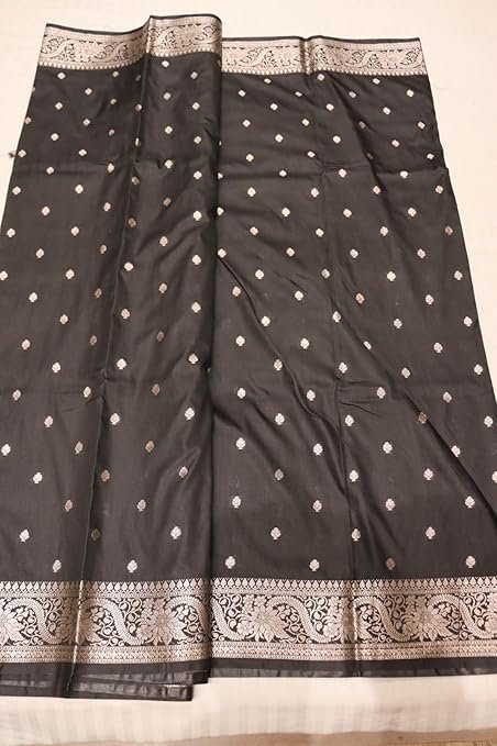 Banarasi Katan Silk Saree for Women | Pure Handloom Woven | Traditional Zari Border & Pallu | Premium Indian Ethnic Wear for Wedding & Festive Occasions - Image 3