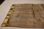 Banarasi Tissue Silk Saree for Women | Golden Green | Golden Zari Woven Border | Traditional Ethnic Wear | Lightweight Fabric - Image 4