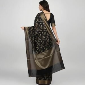 Banarasi Cotton Silk Saree with Zari Work | Traditional Elegant Saree for Weddings, Parties & Special Occasions