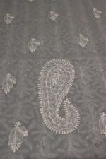 Lucknow Chikankari Women’s Unstitched Kurta Material | Premium Heavy Jaal Work | Soft Voile Cotton Fabric | Hand Embroidered Ethnic Dress - Image 6