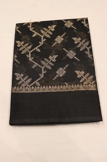 Banarasi Cotton Silk Saree with Zari Work | Traditional Elegant Saree for Weddings, Parties & Special Occasions - Image 2