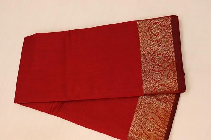 Banarasi Cotton Saree with Zari Work | Elegant Cotton Saree with Rich Border and Comfortable Fabric - Image 2