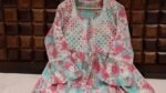 Women’s Lucknowi Chikankari Mulmul Cotton Long Kurti | Hand Embroidered Printed Fit & Flare Kurta for Women | Pink - Image 3