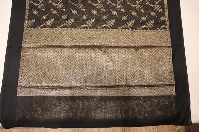 Banarasi Cotton Silk Saree with Zari Work | Traditional Elegant Saree for Weddings, Parties & Special Occasions - Image 5