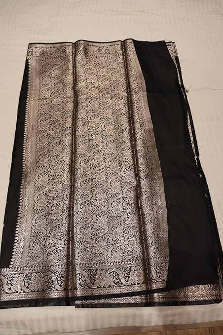 Banarasi Katan Silk Saree for Women | Pure Handloom Woven | Traditional Zari Border & Pallu | Premium Indian Ethnic Wear for Wedding & Festive Occasions - Image 5