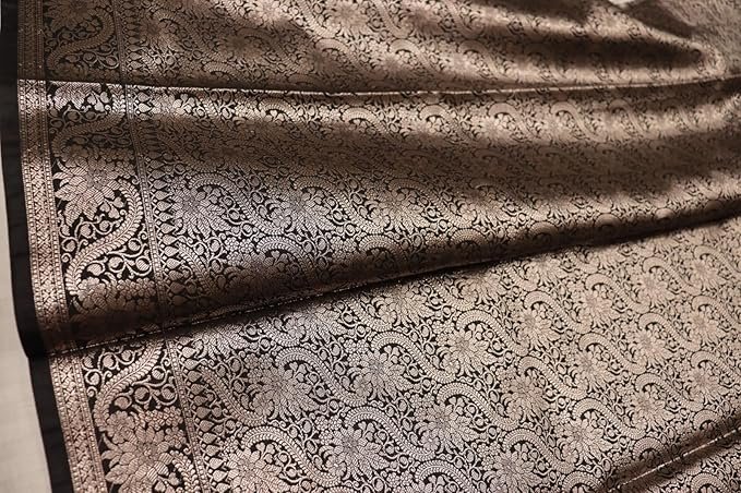 Banarasi Katan Silk Saree for Women | Pure Handloom Woven | Traditional Zari Border & Pallu | Premium Indian Ethnic Wear for Wedding & Festive Occasions - Image 2
