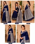 Banarasi Cotton Silk Saree with Golden Zari Work | Elegant Traditional Saree for Women | Lightweight Festive & with Blouse Piece - Image 7