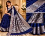 Banarasi Cotton Silk Saree with Golden Zari Work | Elegant Traditional Saree for Women | Lightweight Festive & with Blouse Piece - Image 6