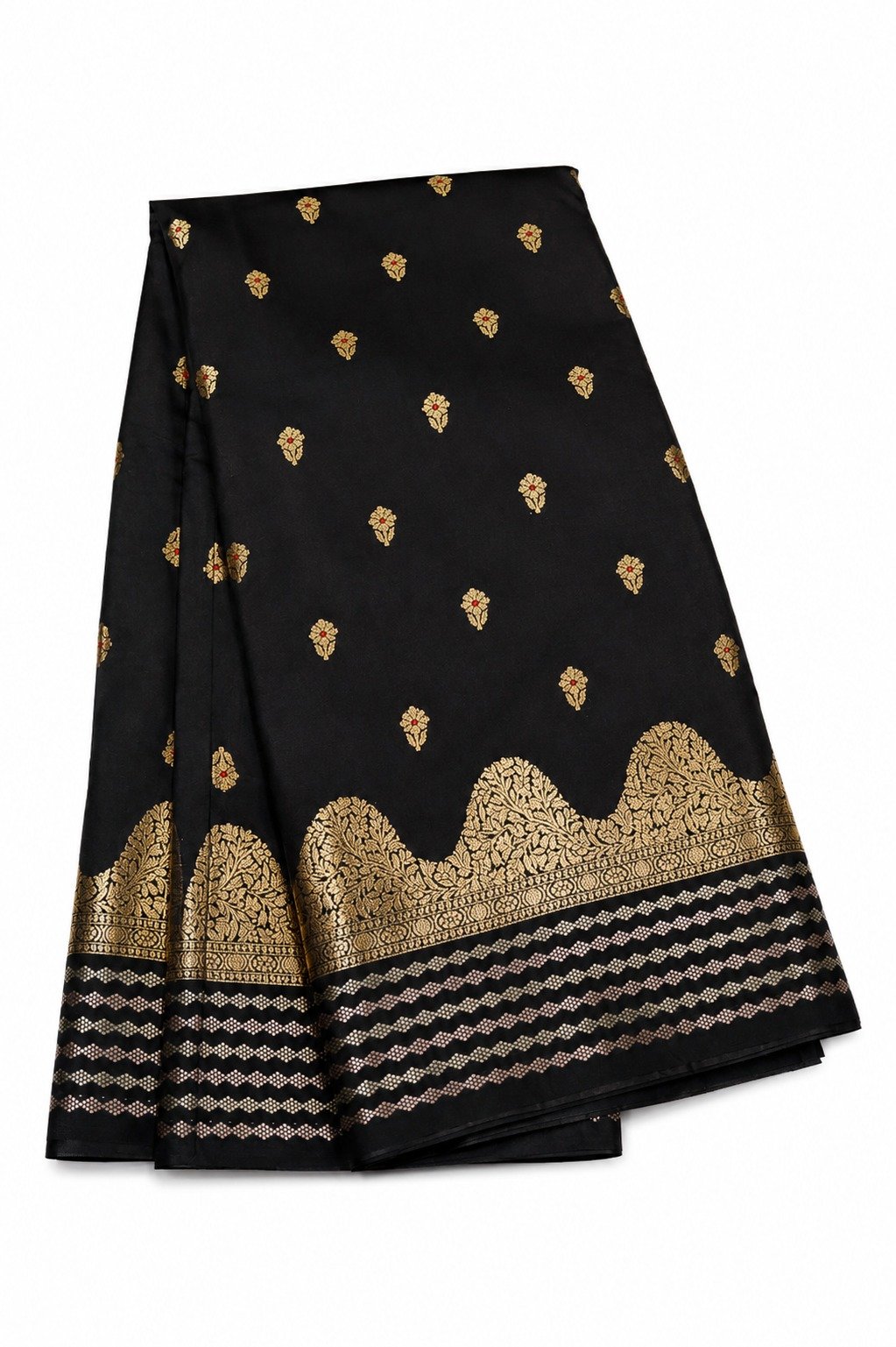 Banarasi Katan Silk Saree with Rich Zari Weaving & Meenakari Work | Traditional Handloom Bridal Saree - Image 3