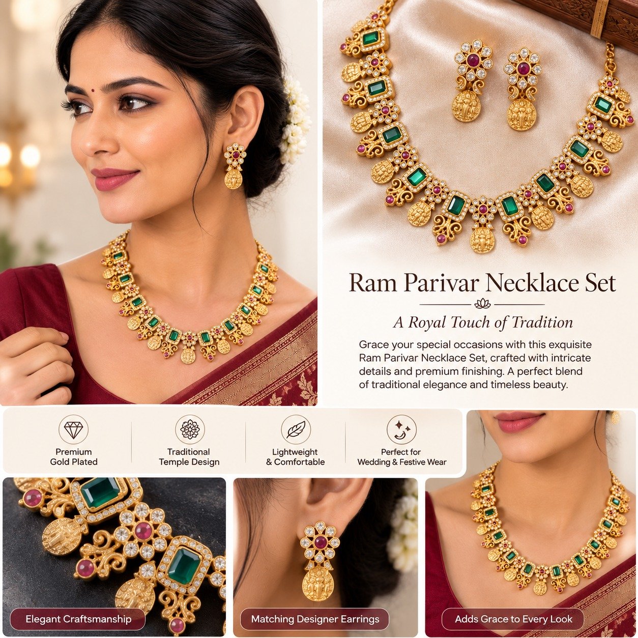 Ram Parivar Necklace Set - Image 3