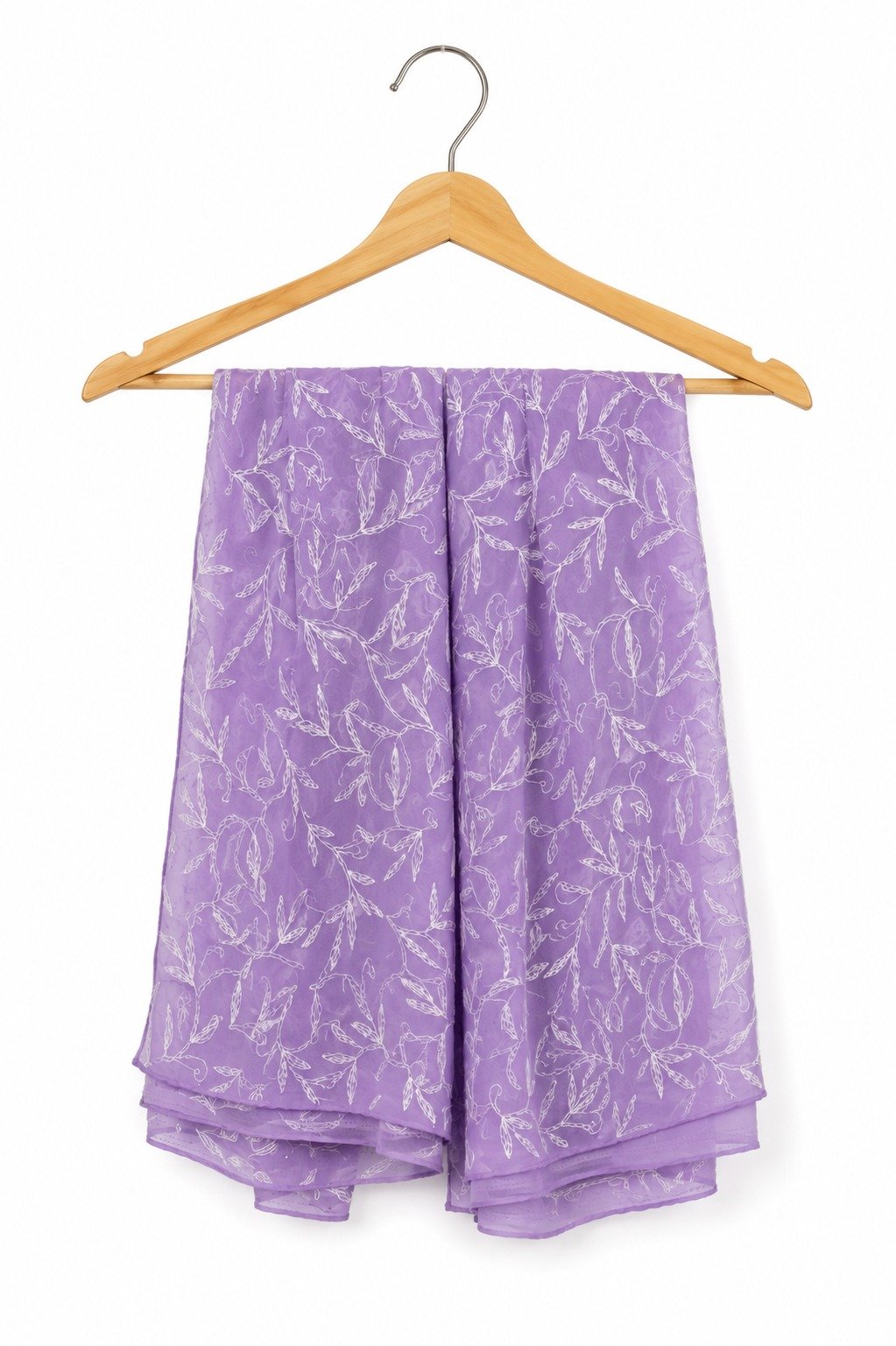 Hand Embroidered Lucknowi Chikankari Georgette Saree for Women with Unstitched Blouse Piece Tepchi Saree (Lavender) - Image 3